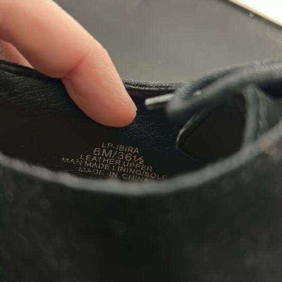 Lucky Brand Ibira Oxford Platform Boots -6M - Black Genuine Suede Leather - Picture 7 of 7